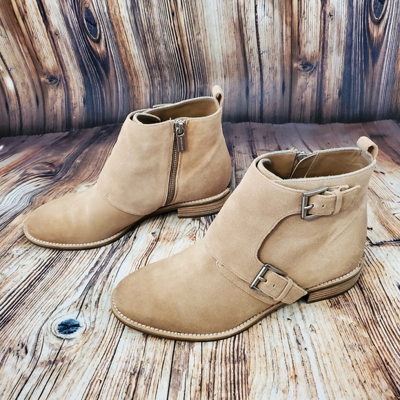 Michael Kors Adams Buckle Detail Ankle Bootie WOMEN DK KHAKI - Picture 2 of 11